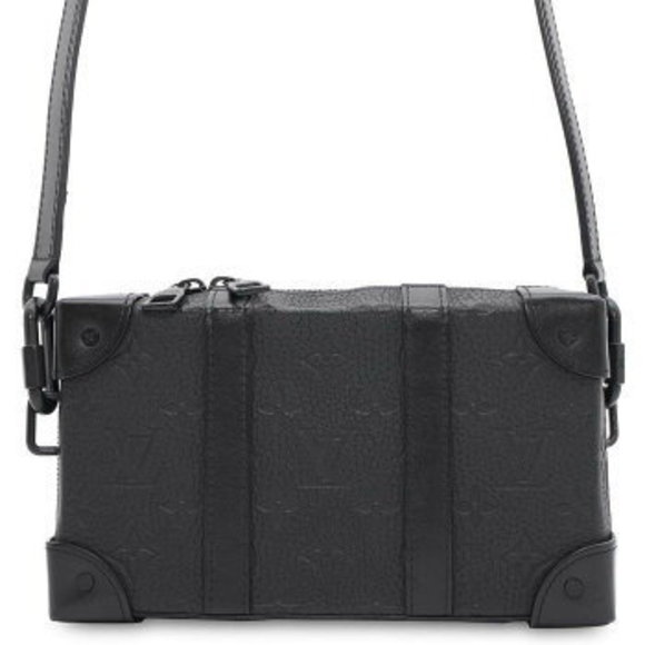 Louis Vuitton Taurillon Soft Trunk Wallet Shoulder Bag Black Long - Picture 1 of 8